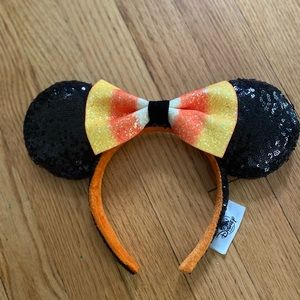Disney Park Halloween Candy-corn Minnie ears